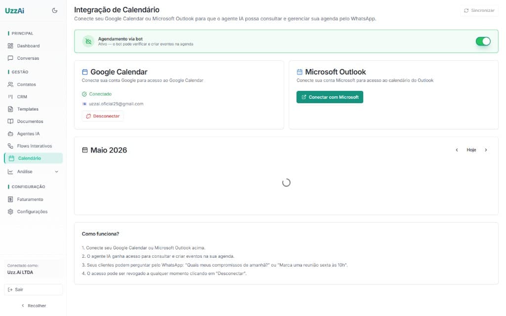 Seletor de data e hora para agendamento de campanha