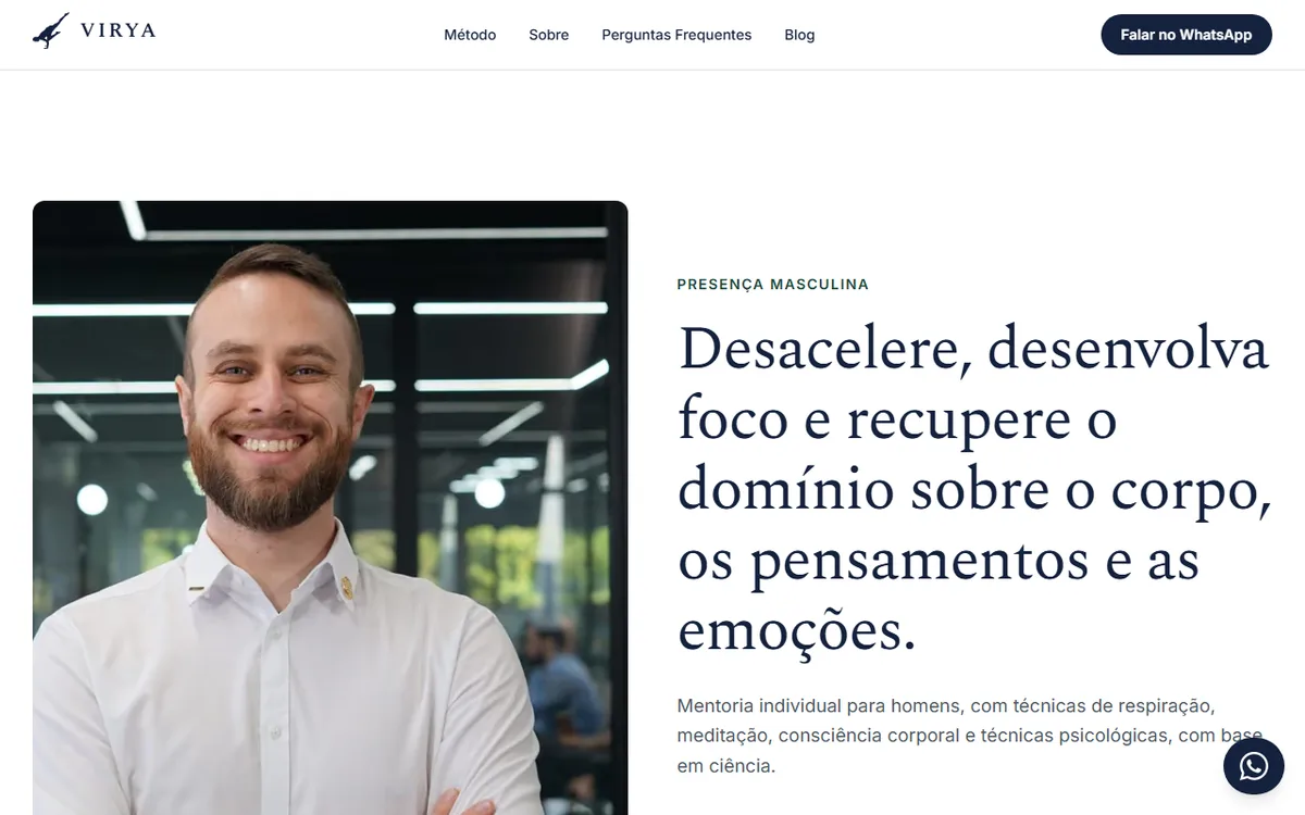 Preview do site Virya