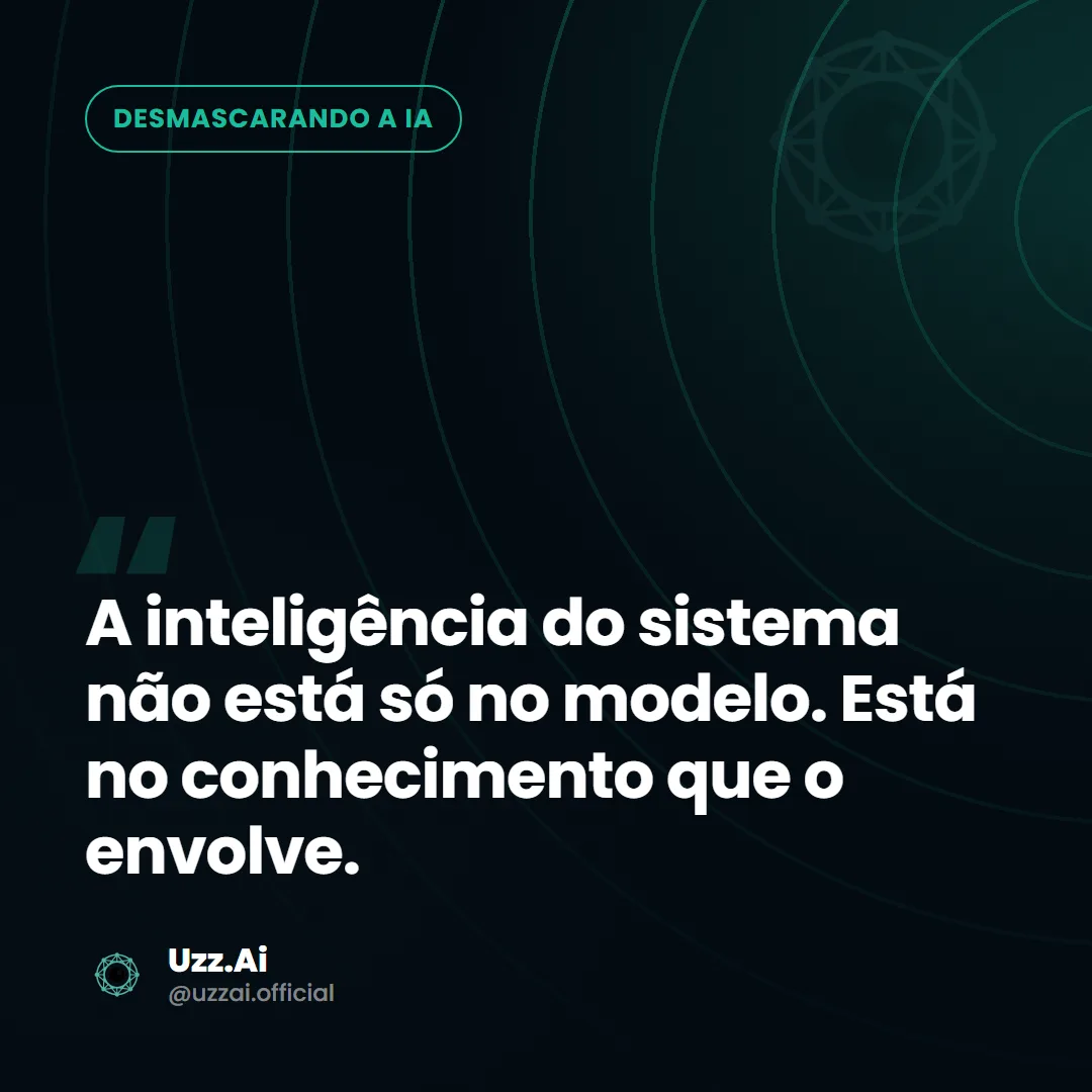 Painel editorial com a frase-chave do tema: O Obsidian não é um aplicativo de notas: é uma infraestrutura para agentes de IA