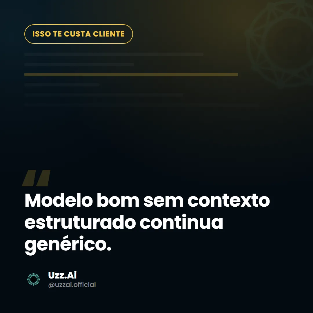 Painel editorial com a frase-chave do tema: O prompt de quatro mil palavras é o sintoma. O diagnóstico é amnésia