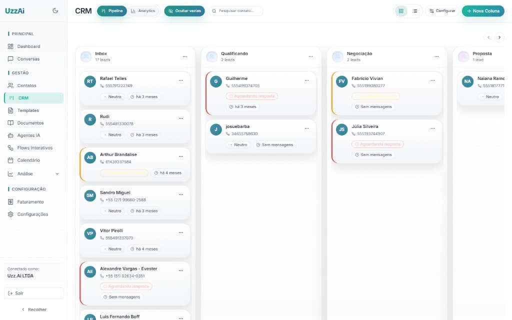 Automações do CRM — Mova Leads Automaticamente