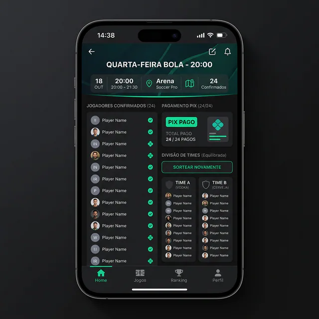 Mockup do aplicativo Convoca