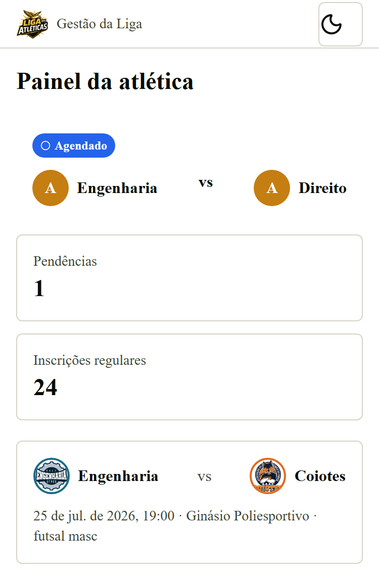 Painel da atlética